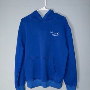 Blue Hoodie with White Logo